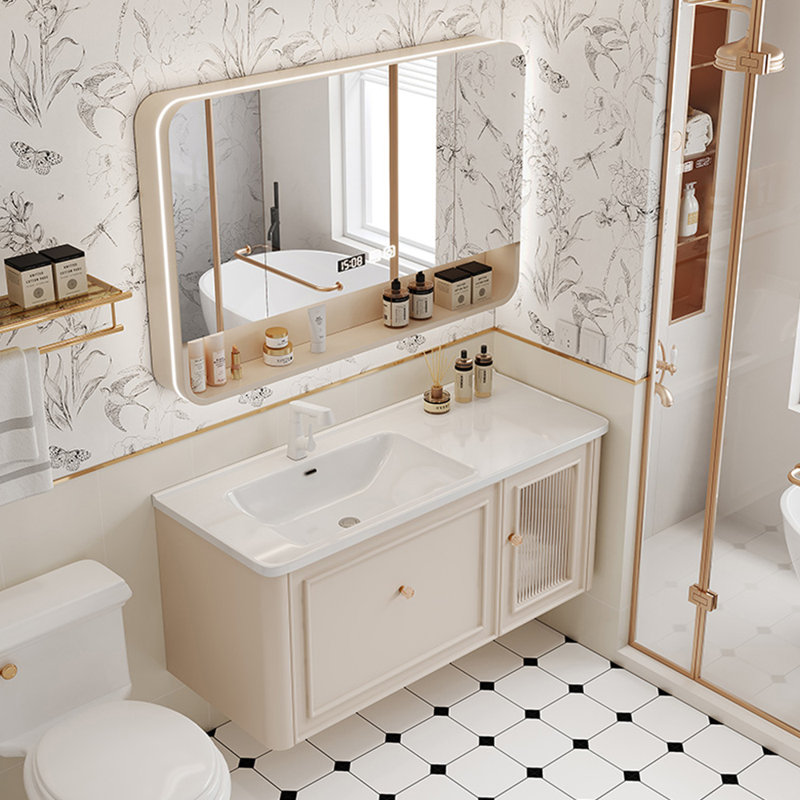 French Cream style bathroom cabinet