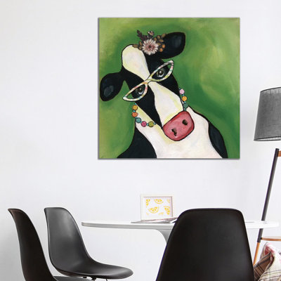 Cow Erma by Jamie Morath - Wrapped Canvas Print