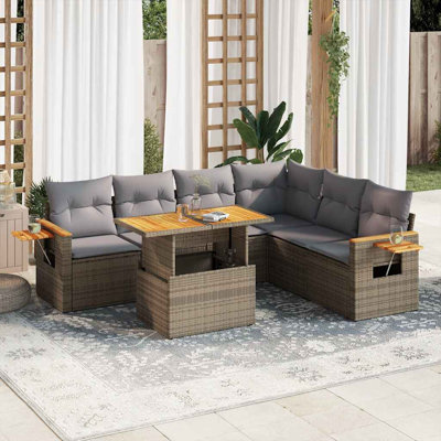  Ensemble de canapé de jardin beige