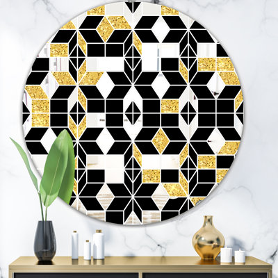Triangular Diamond Universe Mid-Century Modern Accent Mirror