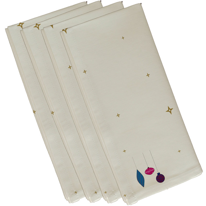 Ensemble de serviettes de table 4 pièces, L 18 po x L 18 po, Rose