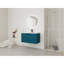 Meuble-lavabo mural 36 po avec lavabo en résine et 2 portes à fermeture en douceur-131271805