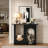 39.4" Console Table, Narrow Sofa Table Behind Couch with Arched Design