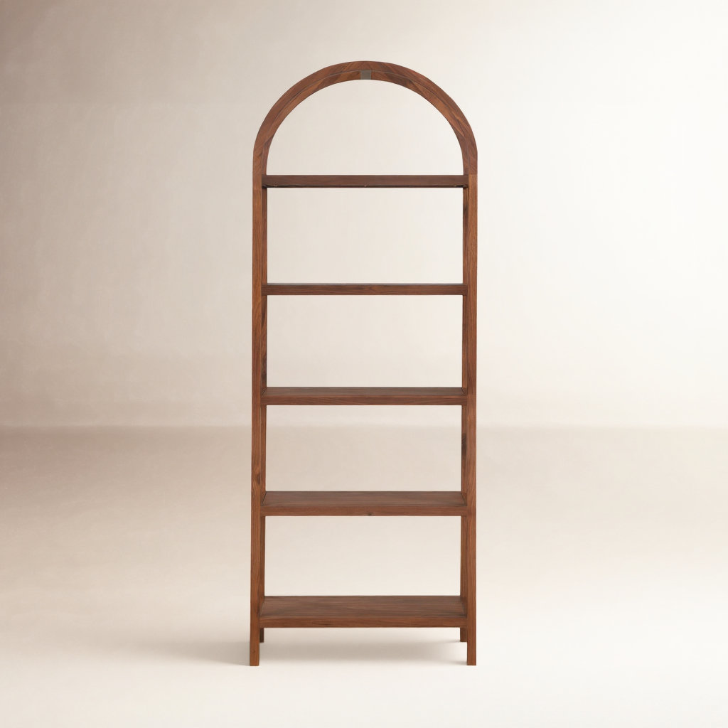 Mishra 30" Oak Bookcase, Walnut