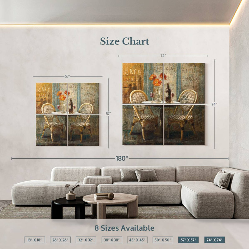 Yarlin Meet Me At Le Cafe I, 57" H x 57" W