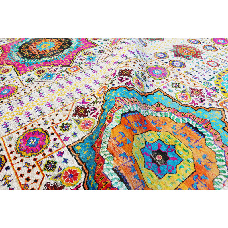 MOHI4335RIV00 Hand Knotted Oriental Area Rug, Rectangle 10' x 14'
