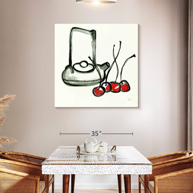 Yarlin thé et cerises, H 39 po x l 39 po