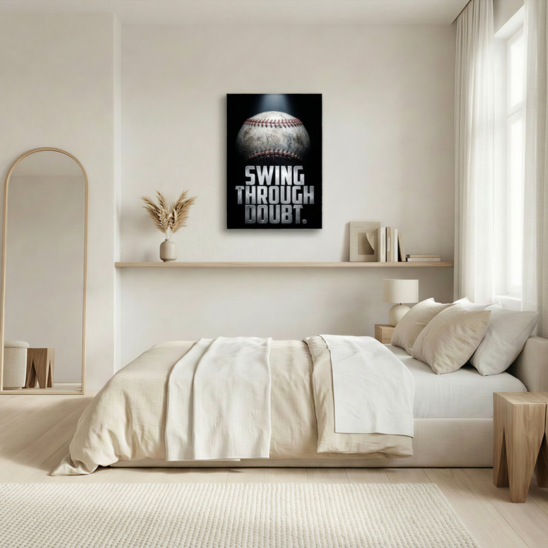 Baseball Motivation, reproduction d'art sur toile, ensemble de 1, 36"H x 24"W, Toile tendue