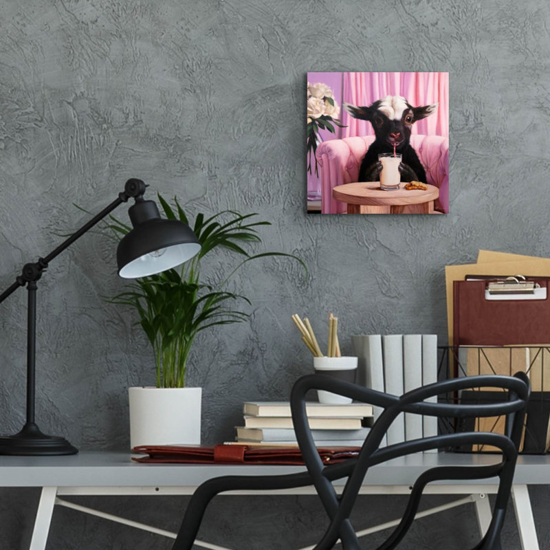 Art mural en verre épique «Snack Time» par Lucia Heffernan, 12 po x 12 po