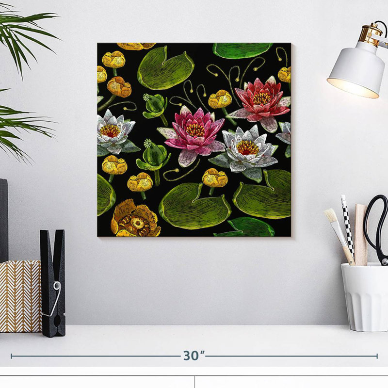 Broderie Harnek Lotus Garden, H 16 po x l 16 po