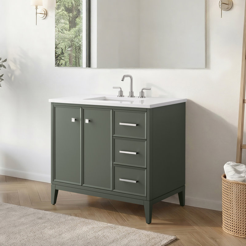 Ensemble de meuble-lavabo simple 36 po, Vintage Green