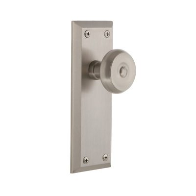 Grandeur Fifth Avenue Plate Passage with Bouton Door Knob