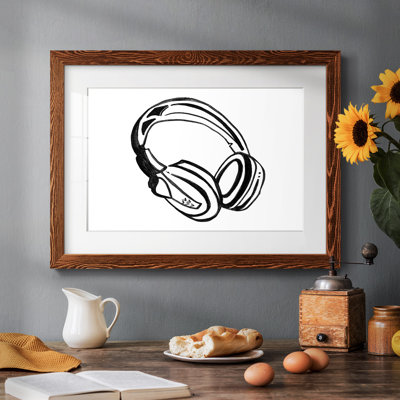 " Headphones Sketch " Painting Print