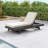 Acacia Wood Lounge Chaise Set With 4-Inch 3-Fold Water-Resistant Lounge Cushions, Space Available On One Side-22069237-22069227