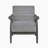 Casual Transitional Accent Chair, Gray Velvet Upholstery With Solid Wood Frame For Living Room, 300lbs Weight Capacity, 29.5"x31.5"x31.5"h Seat Exposed Wood, Channel Stitched Back, 20.5" Package-498753919