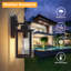Applique murale d'extérieur 1 lumière en fer trempé noir 1 lumière ETL avec crépuscule à l'aube-535382761-485232058