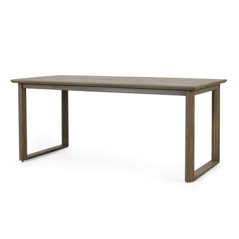 Varva Rectangular Outdoor Dining Table , 71'' in. W 34'' in. D, Dark Brown