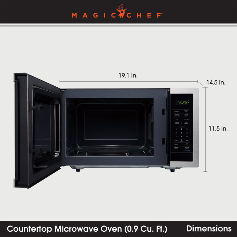 Magic Chef 0.9 Cubic Feet Countertop Microwave