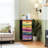 4 Drawer Dresser for Bedroom, Narrow Chest of Drawers, Wooden Top and Study Iron Frame 18"x37.5"-(WxH)