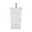 Small Vanity U-Shaped Wall Mount Bathroom Sink with Faucet and Overflow