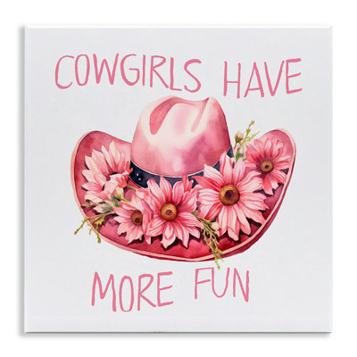 Cowgirls Have More Fun Wall Plaque Art by Andrea Haase
