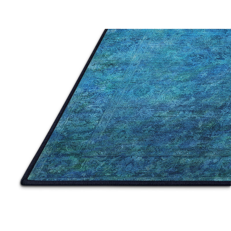 Tapis 100% Mid-Century moderne lavable à la machine 2273, Rectangle 5 pi x 7 pi