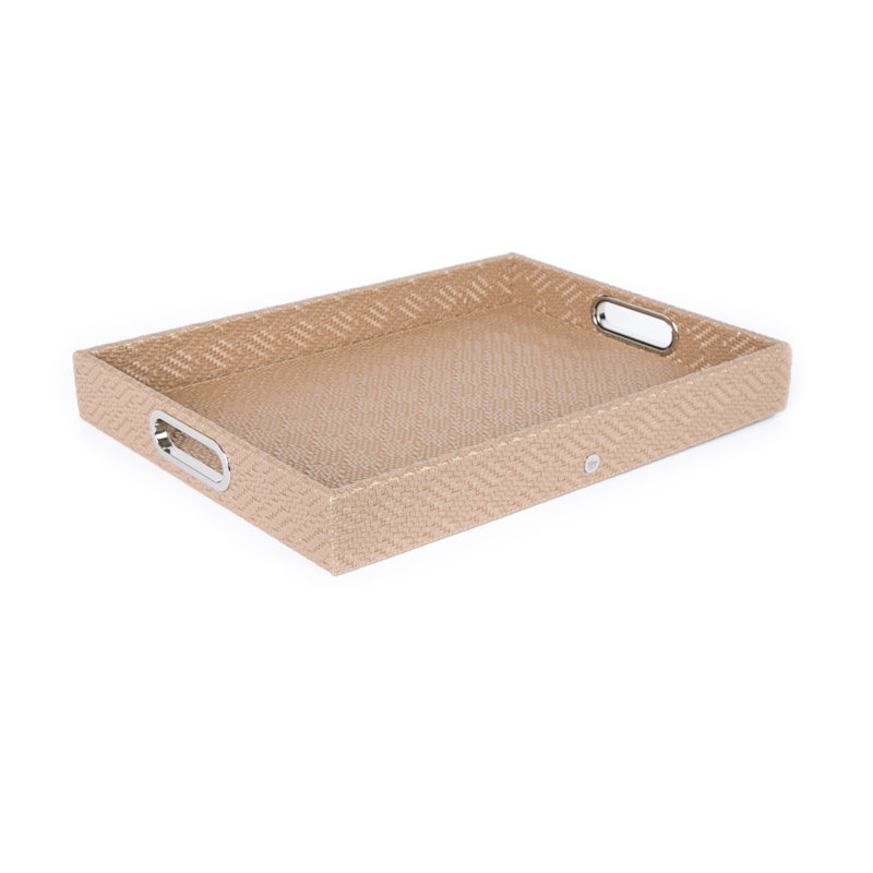 Leather / Faux Leather Tray, Honey Oat