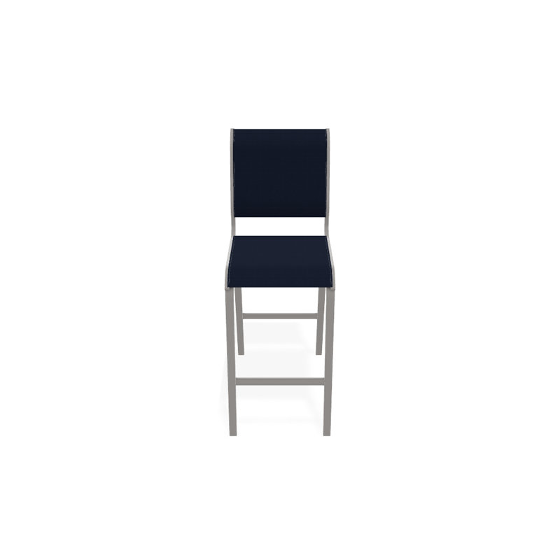 Tabouret de bar 29,5 po Holna, Bleu marine 13D Sunbrella®, Gris chaleureux texturé