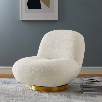 Chaise pivotante rembourrée Kindred Boucle