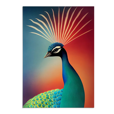 Bold Peacock Art No.3 - Wall Art