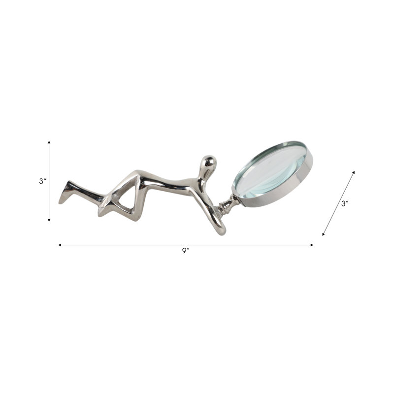 9" Adams Magnifying Glass, Silver