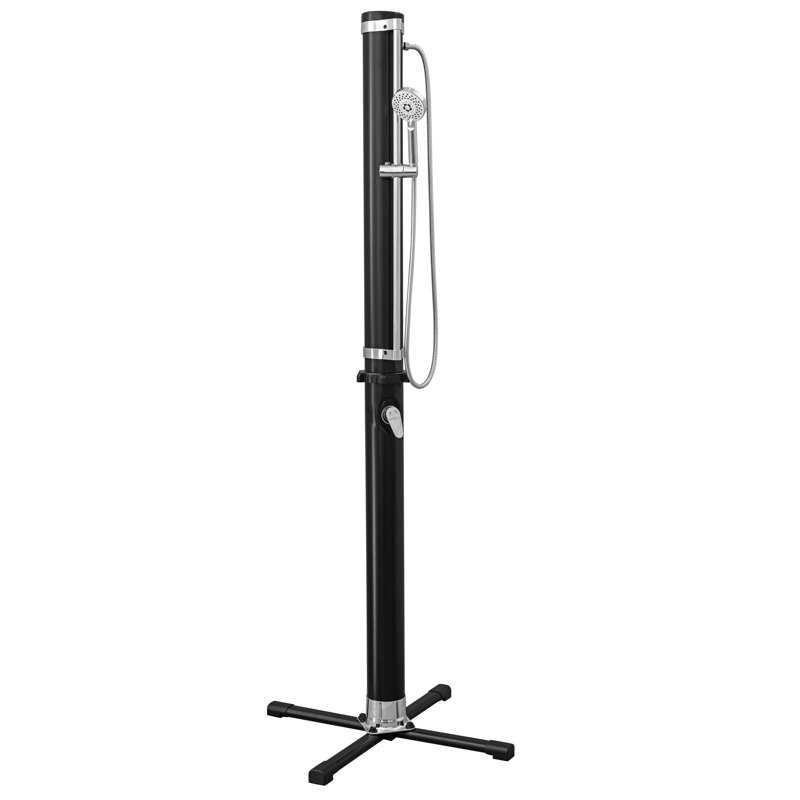 Bestway SolarFlow douche extérieure 5gal / 20L: pomme de douche surdimensionnée et support. Installation facile, débit d'eau réglable et contrôle de la température. Plusieurs réglages de jet d'eau