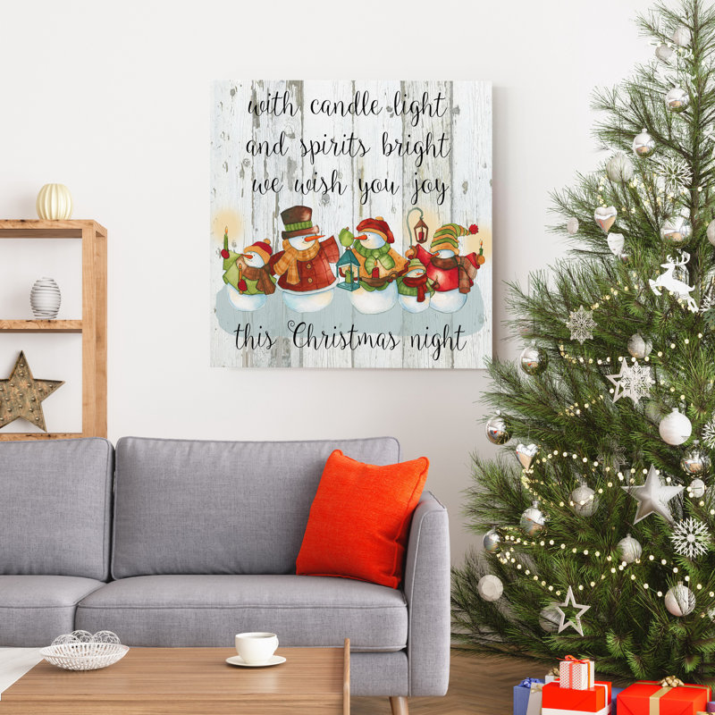 «Christmas Lights», reproduction d'art textuel sur toile tendue, H 40 po x l 40 po x P 1 po