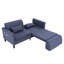 73.8" Linen Round Arm Convertible Sofa-398048662