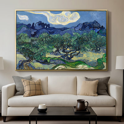 Olive Trees with the Alpilles in the Background, 1889-Vincent van Gogh-Framed Gallery Wrapped Canvas