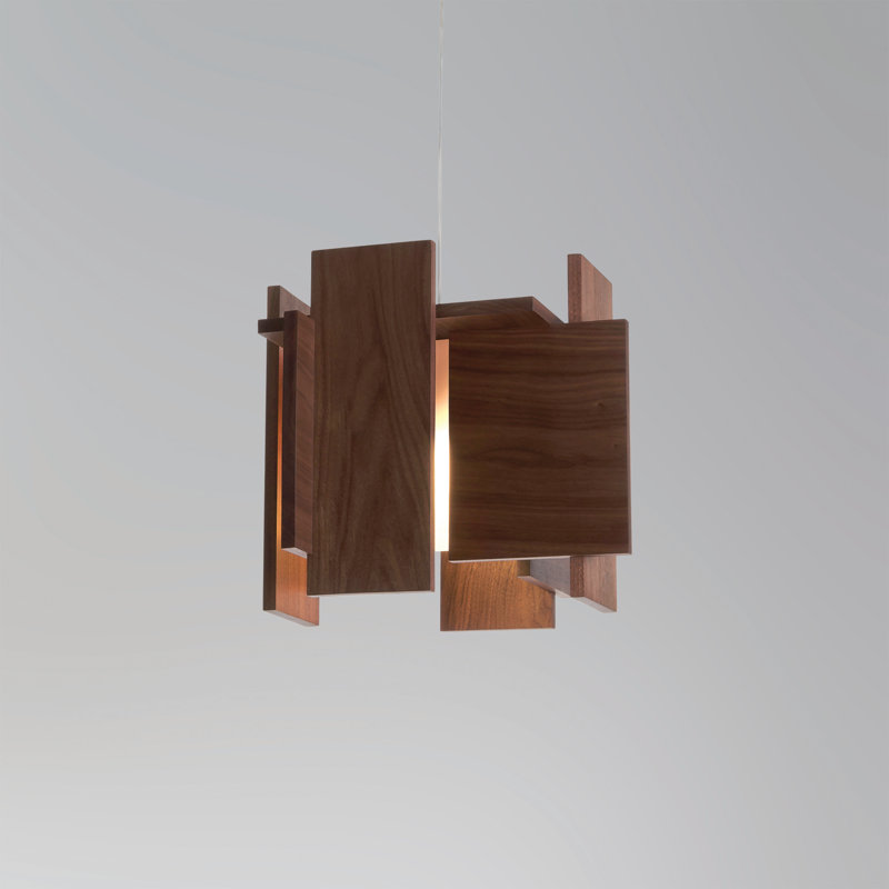 Abeo L 1 - Light LED Pendant, 2700K (warm), Low Profile, Oiled Walnut