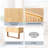31.6 Inch Grid Design Shoe Cabinet With 2 Doors 1 Drawer 1 Partition H-Shaped Legs Oak Color