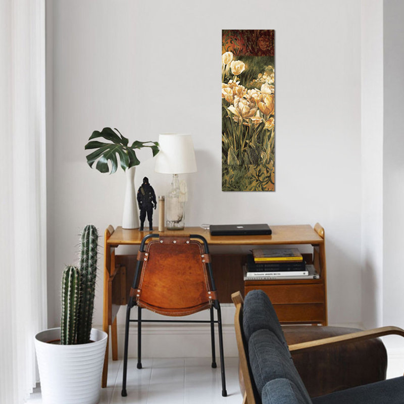 « summer jardin i », reproduction d’impression sur toile tendue, H 36 po x l 12 po x P 1,5 po, Toile tendue
