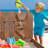 Yaheetech 44.5"x 53" Solid Wood Rectangle Brown Sandbox