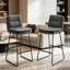 Carena Upholstered Counter Stool with Metal Frame-1389080285
