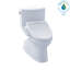 Toilette allongée deux pièces 1,28 GPF TOTO® WASHLET + ® Vespin® II et siège de bidet WASHLET® C100, blanc coton