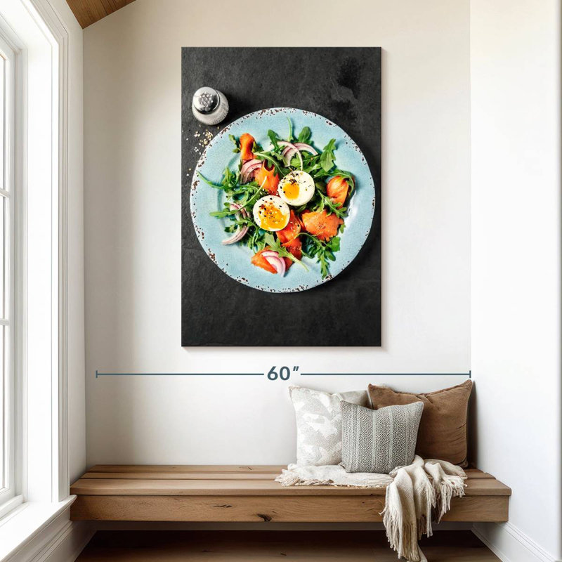 Yarlin Arugula Salmon Salad, 48" H x 32" W