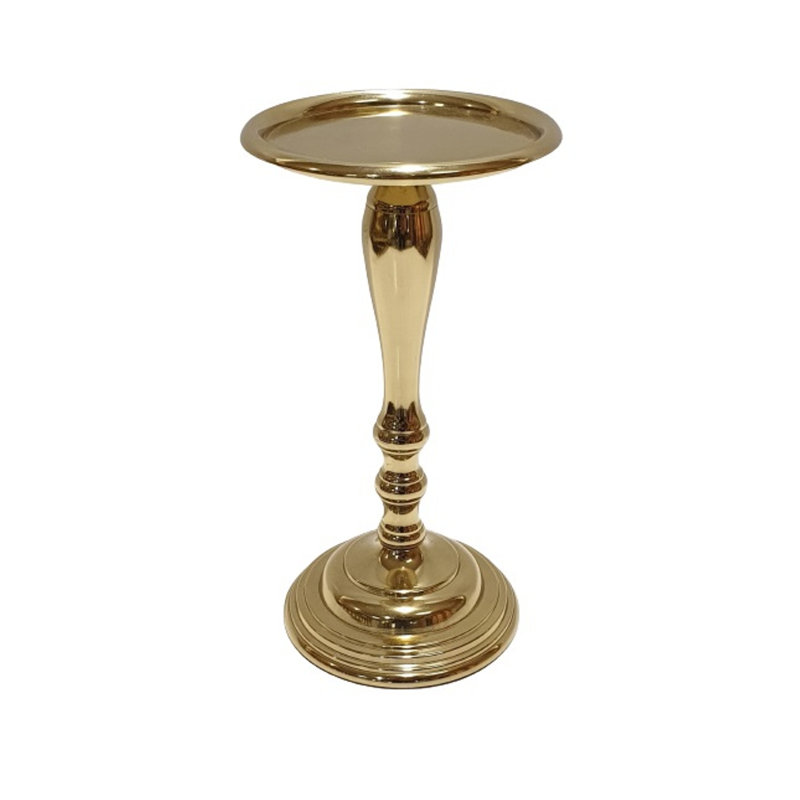 Bougeoir de table en acier inoxydable, H 9,5 po x l 4,5 po x P 5 po
