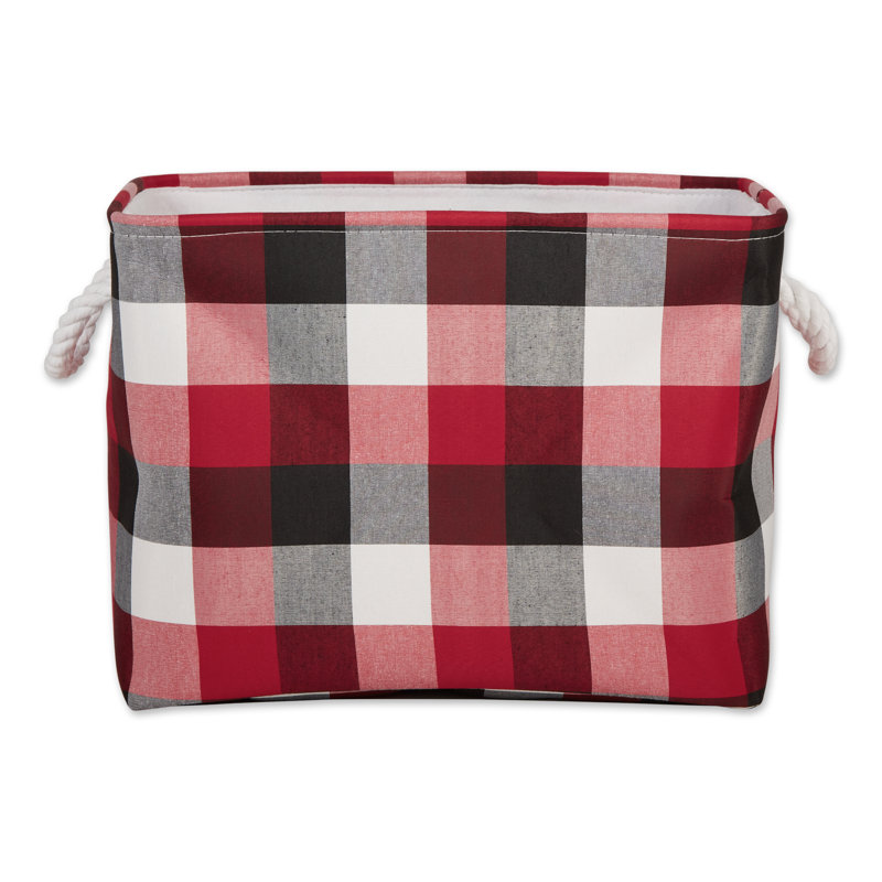 Bac en tissu, Cardinal rouge, H 15 po x l 12 po x P 17,5 po