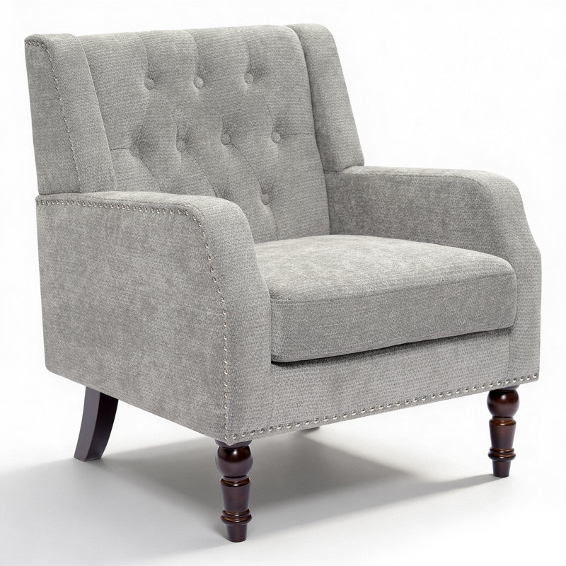 Fauteuil d'appoint rembourré 21,65 po, Gris