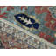 Hand Knotted Wool Southwestern Area Rug in Rust/Blue/Ivory