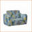 Modular High-Density Foam Couch, Modern Minimalist Blue Fabric Sofa for Small Spaces | Cushion Back | Fabric | Lightweight