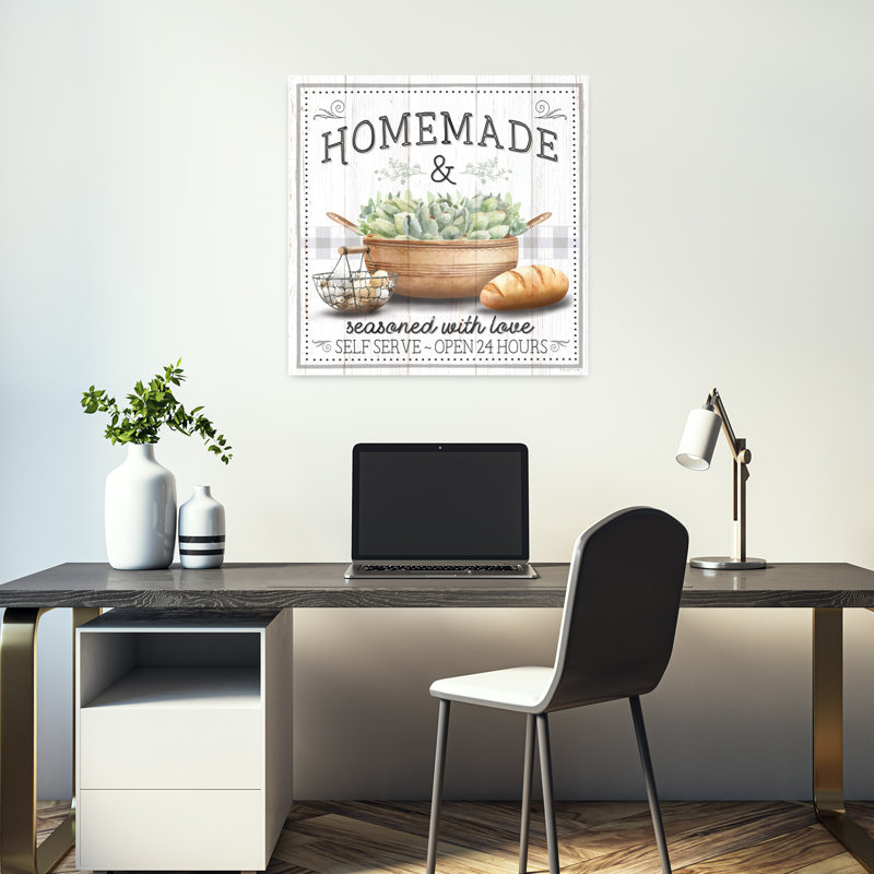 Homemade Seasoned With Love Contemporary Art, 18" H x 18" W