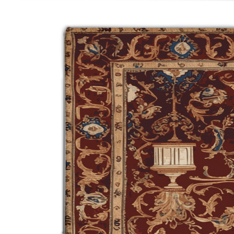 French Brown Indoor and Outdoor Area Rug, Rectangle 2' x 3'