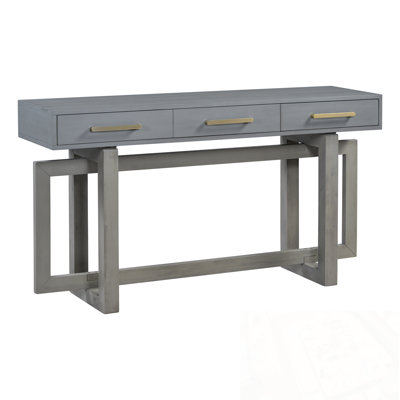 Wooden Console Table With Three Drawers
